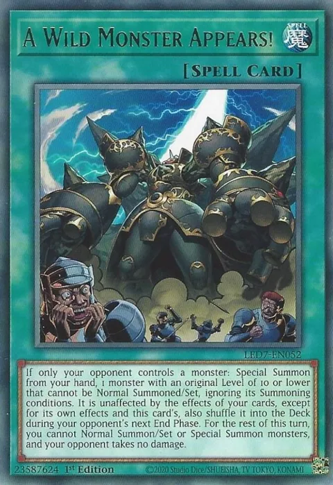 A Wild Monster Appears! LED7-EN052 Yu-Gi-Oh card from Legendary Duelists: Rage of Ra