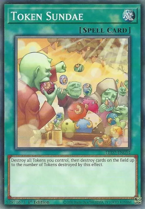 Token Sundae LED7-EN054 Yu-Gi-Oh card from Legendary Duelists: Rage of Ra