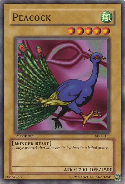 Peacock MRL-011 1st Edition Yu-Gi-Oh card from Magic Ruler