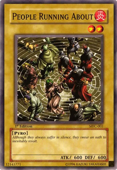 People Running About MFC-001 1st Edition Yu-Gi-Oh card from Magician's Force