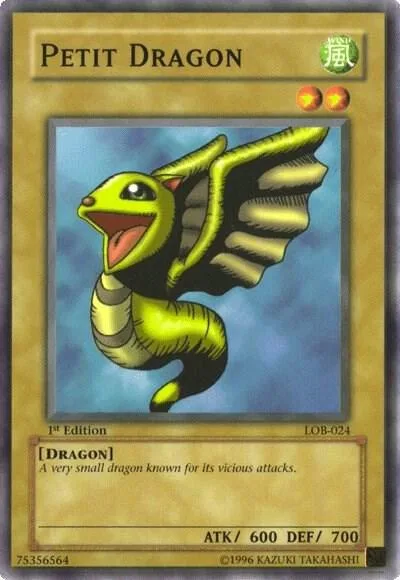 Petit Dragon LOB-024 Unlimited Yu-Gi-Oh card from The Legend of Blue Eyes White Dragon