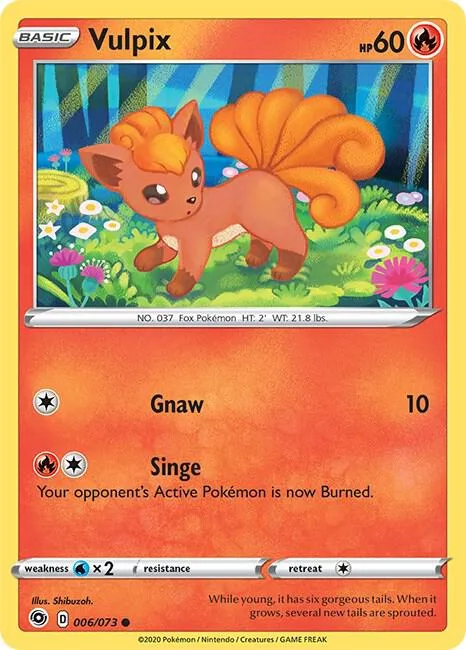 Vulpix #06/73 Pokémon card from Champion's Path