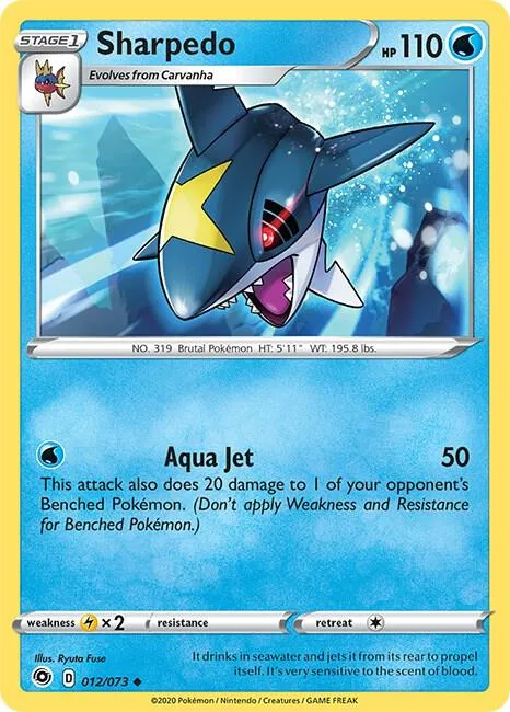 Sharpedo #12/73 Pokémon card from Champion's Path