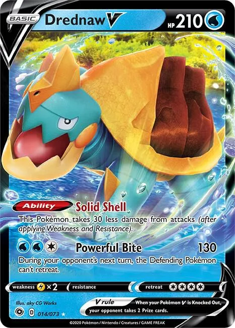 Drednaw V #14/73 Holofoil Pokémon card from Champion's Path