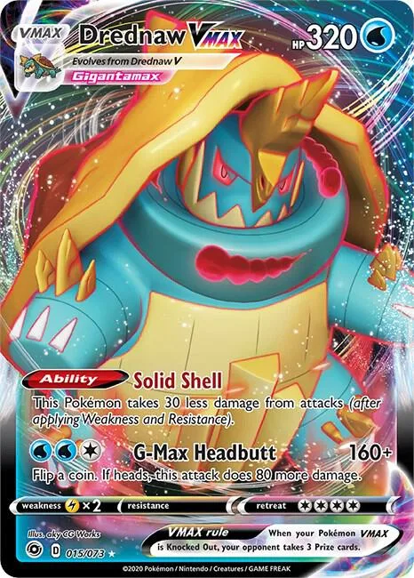 Drednaw VMAX #15/73 Holofoil Pokémon card from Champion's Path