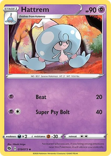Hattrem #19/73 Pokémon card from Champion's Path