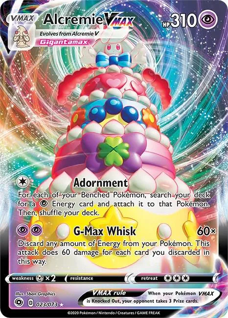 Alcremie VMAX #23/73 Holofoil Pokémon card from Champion's Path