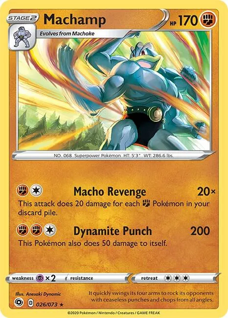 Machamp #26/73 Holofoil Pokémon card from Champion's Path