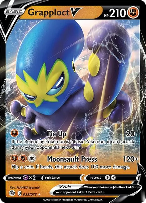 Grapploct V #32/73 Holofoil Pokémon card from Champion's Path