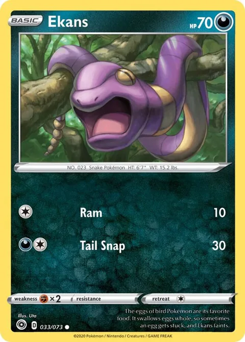Ekans #33/73 Pokémon card from Champion's Path