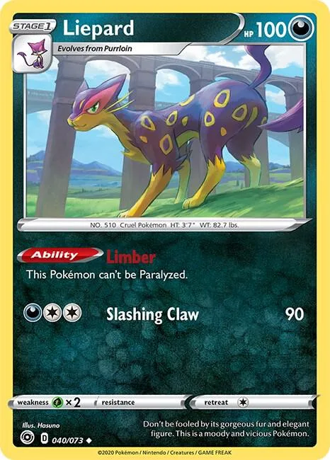 Liepard #40/73 Pokémon card from Champion's Path