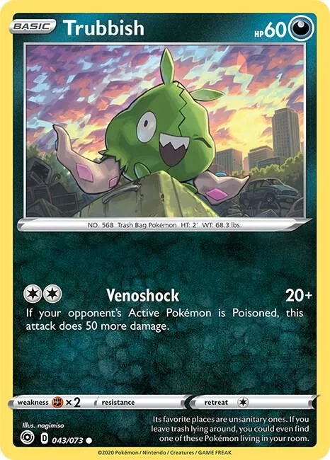 Trubbish #43/73 Pokémon card from Champion's Path
