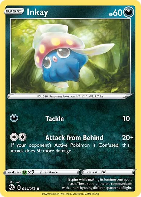 Inkay #44/73 Reverse Holofoil Pokémon card from Champion's Path