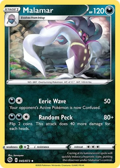 Malamar #45/73 Pokémon card from Champion's Path