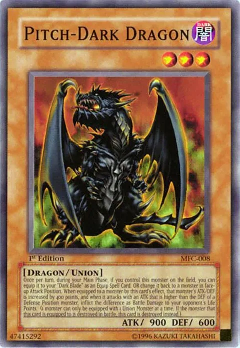 Pitch-Dark Dragon MFC-008 Yu-Gi-Oh card from Magician's Force