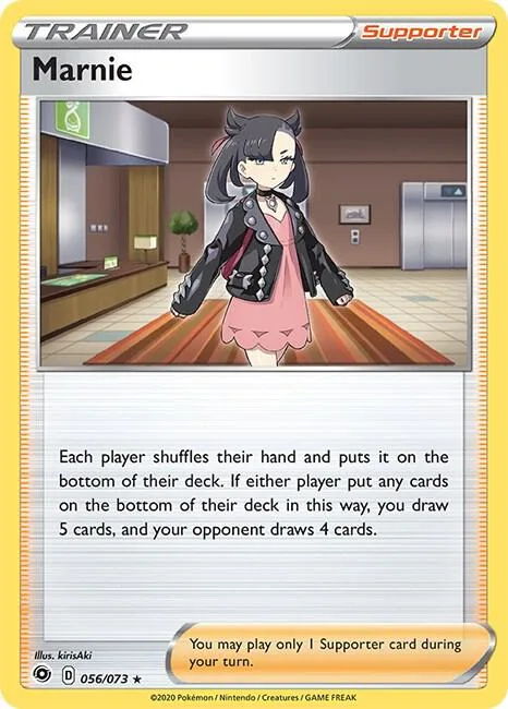 Marnie #56/73 Holofoil Pokémon card from Champion's Path