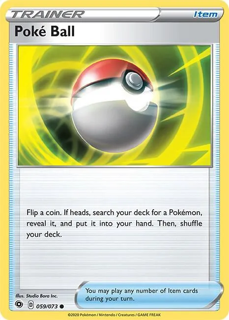 Poke Ball #59/73 Reverse Holofoil Pokémon card from Champion's Path