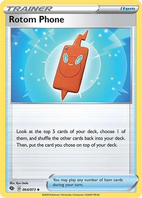 Rotom Phone #64/73 Pokémon card from Champion's Path