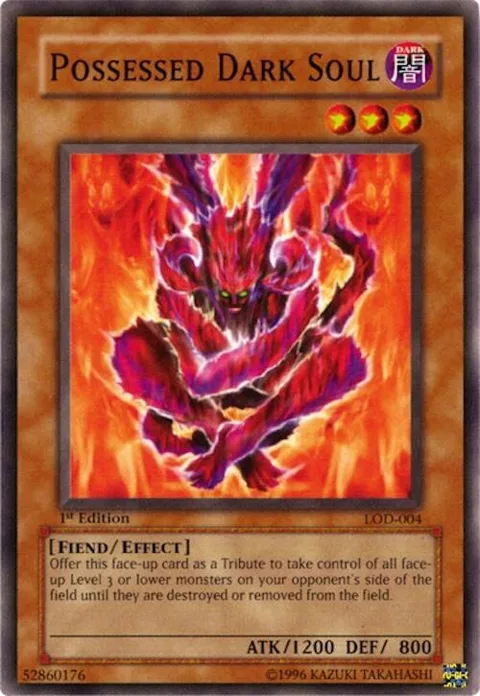 Possessed Dark Soul LOD-004 Yu-Gi-Oh card from Legacy of Darkness