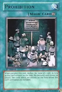Prohibition PSV-039 1st Edition Yu-Gi-Oh card from Pharaoh's Servant