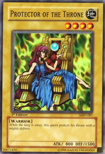 Protector of the Throne MRD-087 1st Edition Yu-Gi-Oh card from Metal Raiders