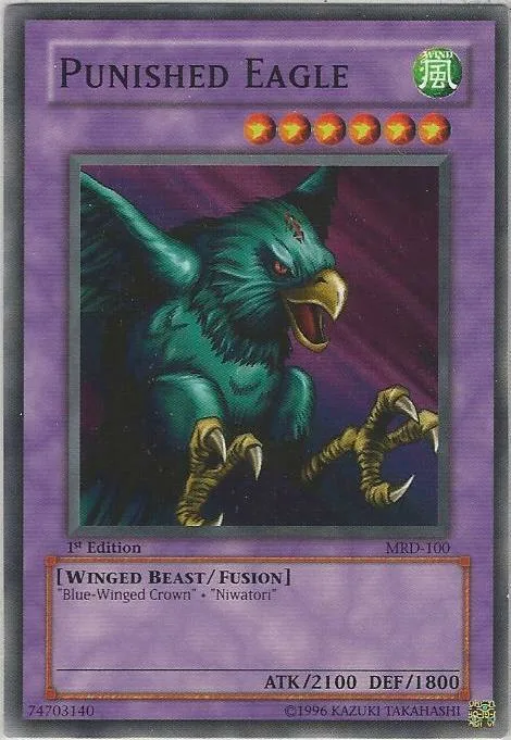 Punished Eagle MRD-100 1st Edition Yu-Gi-Oh card from Metal Raiders
