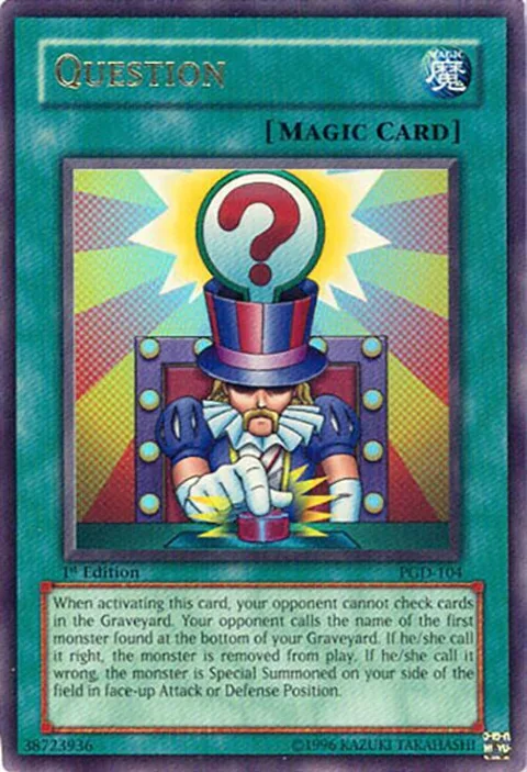 Question PGD-104 1st Edition Yu-Gi-Oh card from Pharaonic Guardian