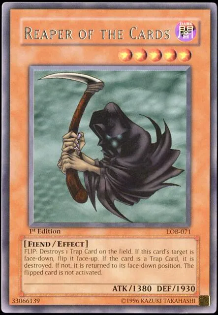 Reaper of the Cards LOB-071 Yu-Gi-Oh card from The Legend of Blue Eyes White Dragon