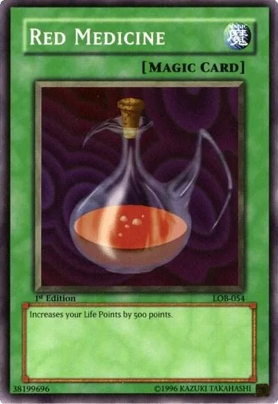 Red Medicine LOB-054 1st Edition Yu-Gi-Oh card from The Legend of Blue Eyes White Dragon