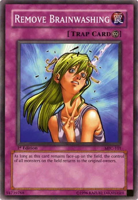 Remove Brainwashing MFC-101 1st Edition Yu-Gi-Oh card from Magician's Force