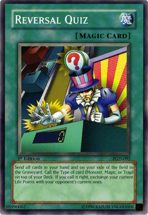 Reversal Quiz PGD-092 1st Edition Yu-Gi-Oh card from Pharaonic Guardian