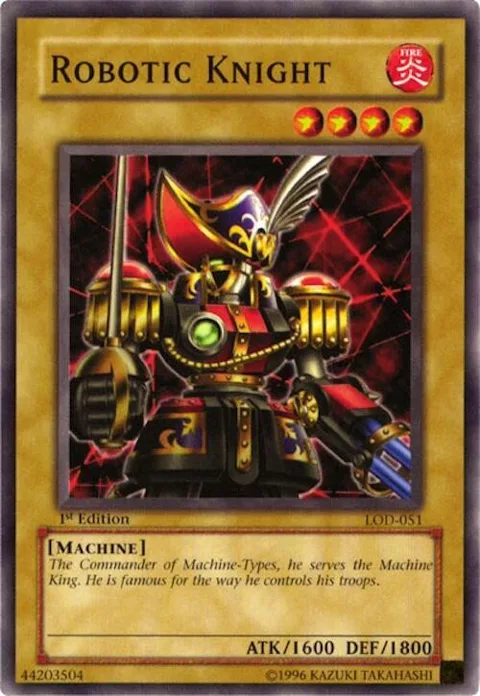 Robotic Knight LOD-051 1st Edition Yu-Gi-Oh card from Legacy of Darkness