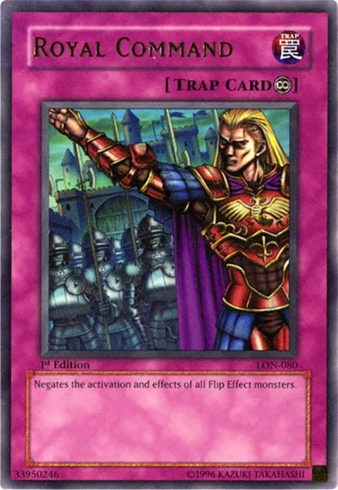 Royal Command LON-080 1st Edition Yu-Gi-Oh card from Labyrinth of Nightmare
