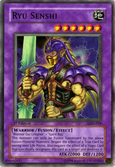 Ryu Senshi LOD-019 1st Edition Yu-Gi-Oh card from Legacy of Darkness