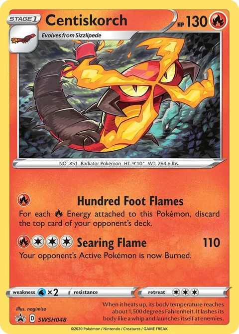 Centiskorch #SWSH048 Holofoil Pokémon card from Sword & Shield Promo Cards