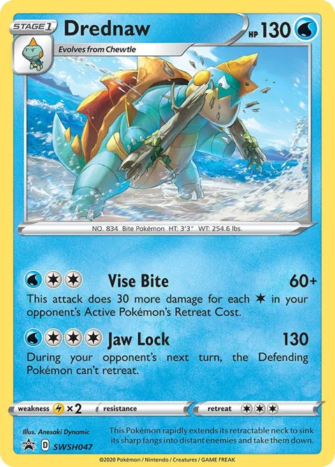Drednaw #SWSH047 Holofoil Pokémon card from Sword & Shield Promo Cards