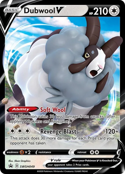 Dubwool V #SWSH049 Holofoil Pokémon card from Sword & Shield Promo Cards