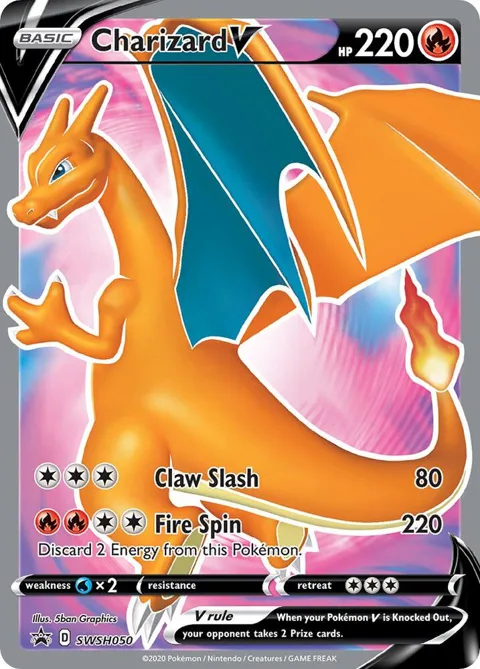 Charizard V #SWSH050 Holofoil Pokémon card from Sword & Shield Promo Cards