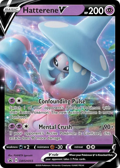 Hatterene V #SWSH055 Holofoil Pokémon card from Sword & Shield Promo Cards
