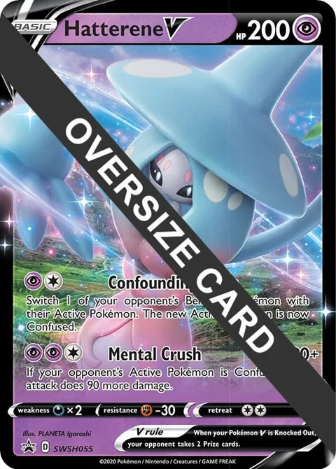 Hatterene V #SWSH055 Holofoil Pokémon card from Jumbo Cards