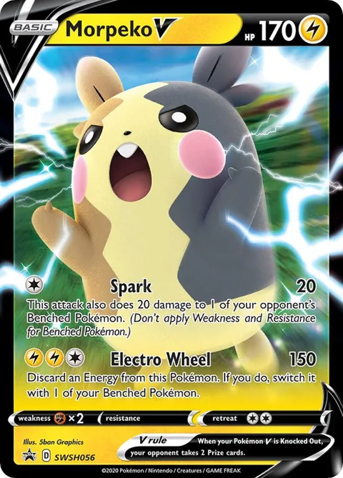 Morpeko V #SWSH056 Holofoil Pokémon card from Sword & Shield Promo Cards