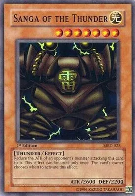Sanga of the Thunder MRD-025 1st Edition Yu-Gi-Oh card from Metal Raiders