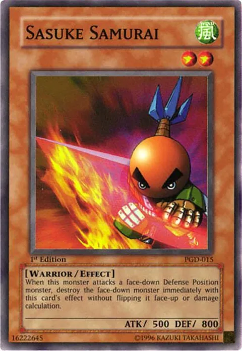 Sasuke Samurai PGD-015 Unlimited Yu-Gi-Oh card from Pharaonic Guardian