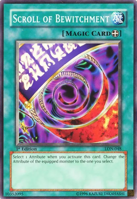 Scroll of Bewitchment LON-048 1st Edition Yu-Gi-Oh card from Labyrinth of Nightmare