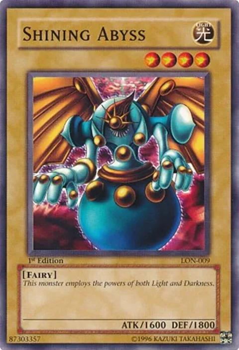 Shining Abyss LON-009 1st Edition Yu-Gi-Oh card from Labyrinth of Nightmare