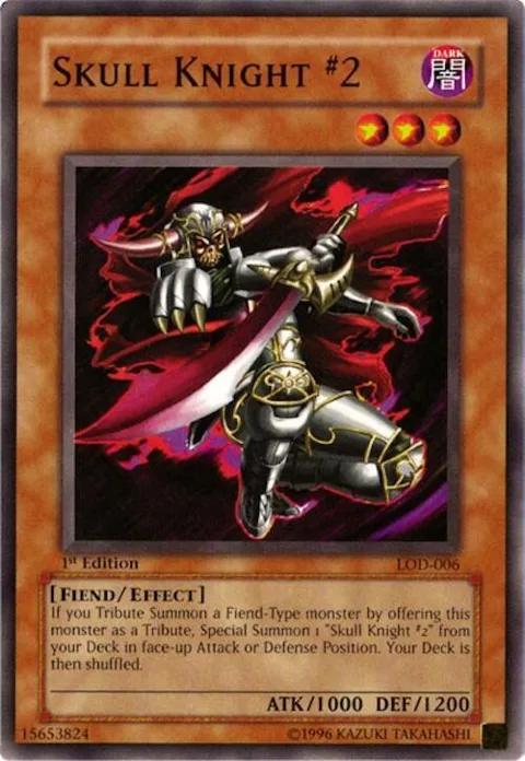 Skull Knight #2 LOD-006 Unlimited Yu-Gi-Oh card from Legacy of Darkness