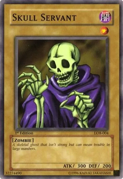 Skull Servant LOB-004 Yu-Gi-Oh card from The Legend of Blue Eyes White Dragon
