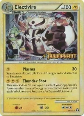 Electivire - 20/102 Prerelease [Staff] #20/102 Holofoil Pokémon card from HGSS Promos