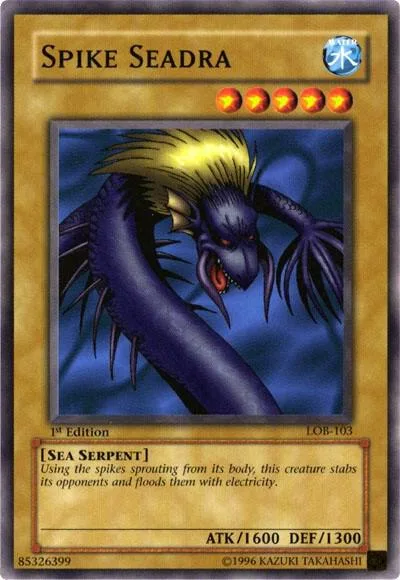 Spike Seadra LOB-103 1st Edition Yu-Gi-Oh card from The Legend of Blue Eyes White Dragon