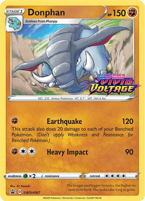 Donphan - SWSH067 Prerelease #SWSH067 Holofoil Pokémon card from Sword & Shield Promo Cards